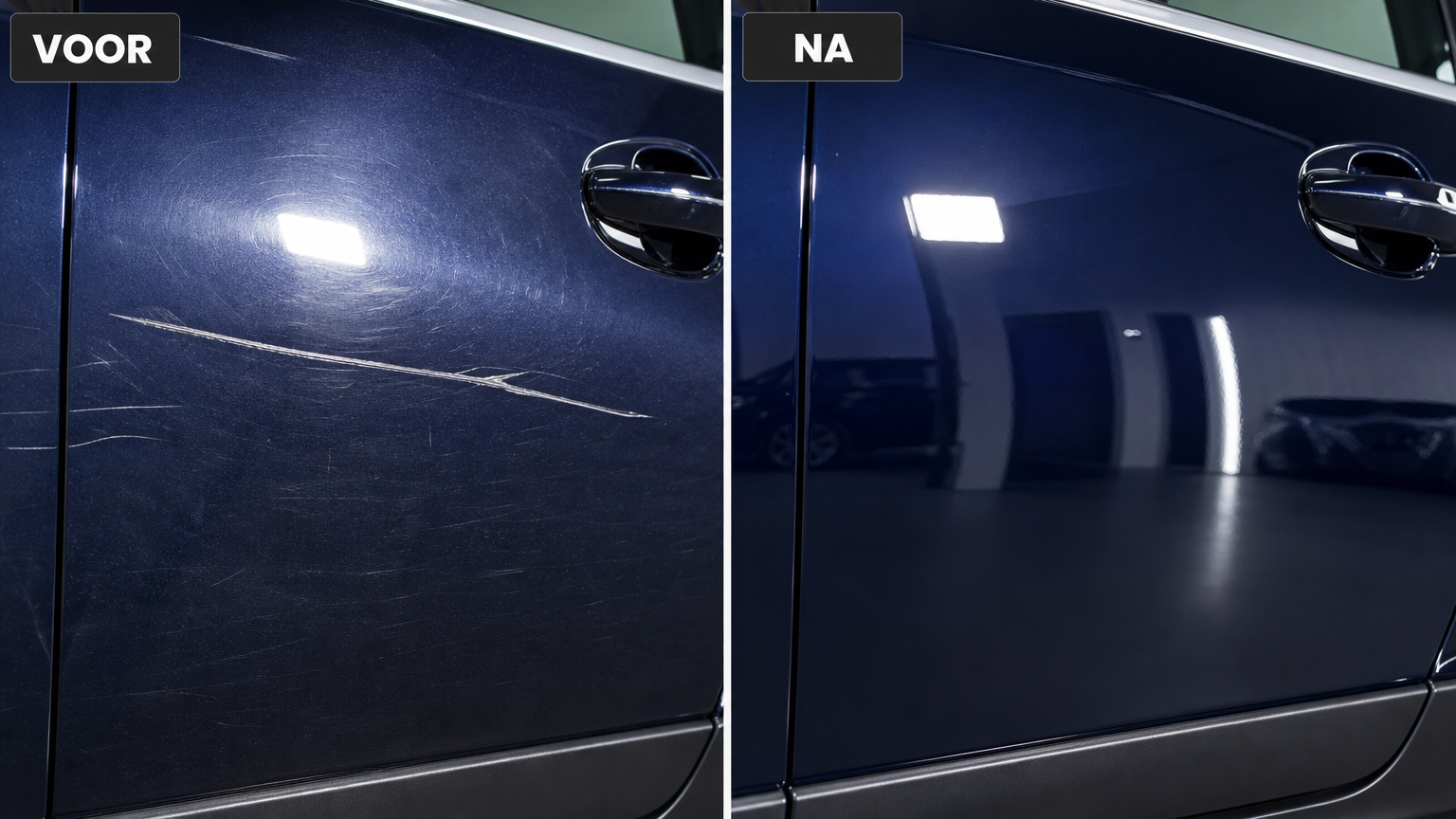 NanoPolix voor en na – autokras verwijderd in 60 seconden